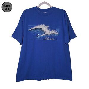 VINTAGE Hawaii Surfing USED Shirt (XL, Blue, Single Stitch, Surfer)